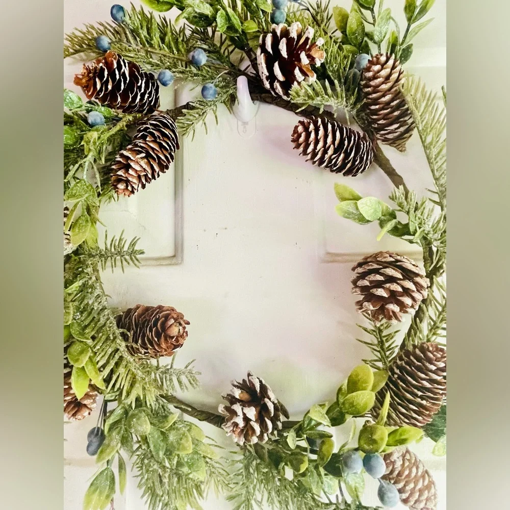 *Dusty Blue Berry & Pine Wreath